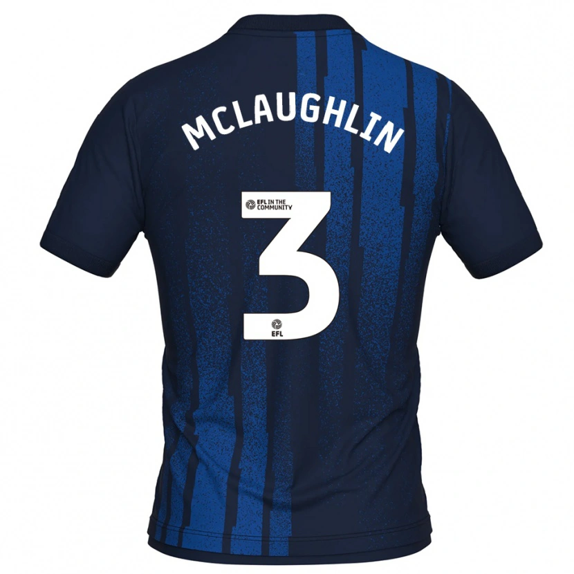 Danxen Niño Camiseta Stephen Mclaughlin #3 Azul Marino Blanco 2ª Equipación 2025/26 La Camisa México