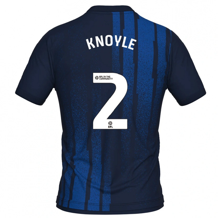 Danxen Niño Camiseta Kyle Knoyle #2 Azul Marino Blanco 2ª Equipación 2025/26 La Camisa México
