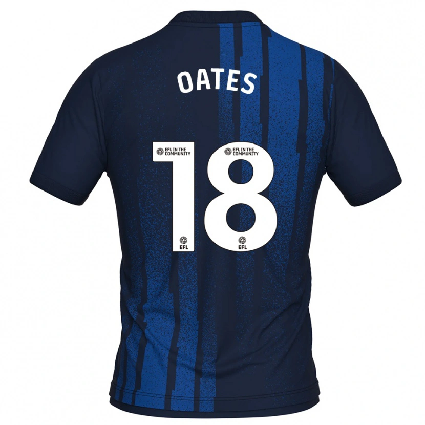 Danxen Niño Camiseta Rhys Oates #18 Azul Marino Blanco 2ª Equipación 2025/26 La Camisa México