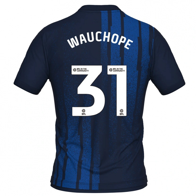 Danxen Niño Camiseta Darien Wauchope #31 Azul Marino Blanco 2ª Equipación 2025/26 La Camisa México