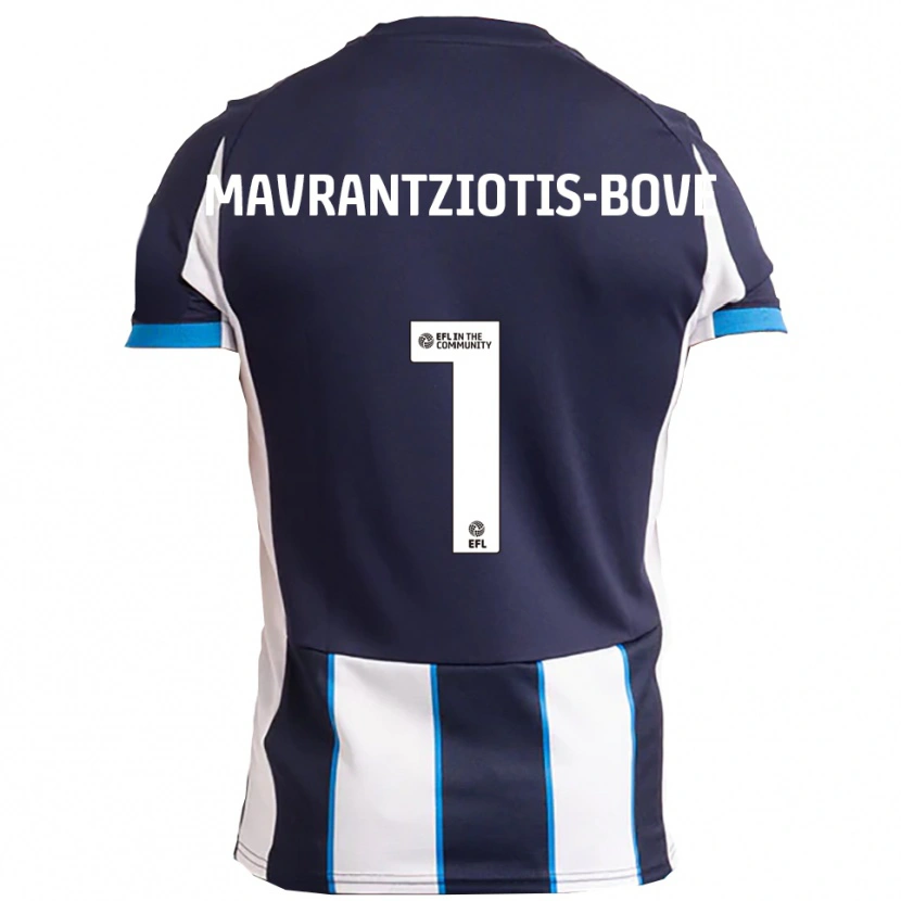Danxen Niño Camiseta Kane Mavrantziotis-Bove #1 Blanco Azul Marino 2ª Equipación 2025/26 La Camisa México