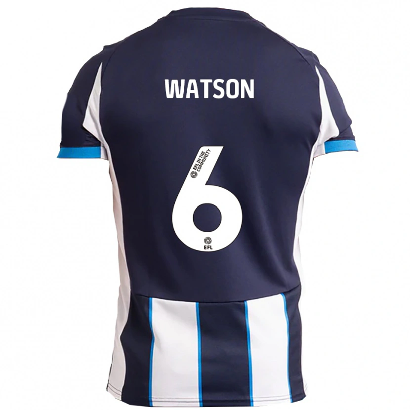 Danxen Niño Camiseta Rhys Watson #6 Blanco Azul Marino 2ª Equipación 2025/26 La Camisa México