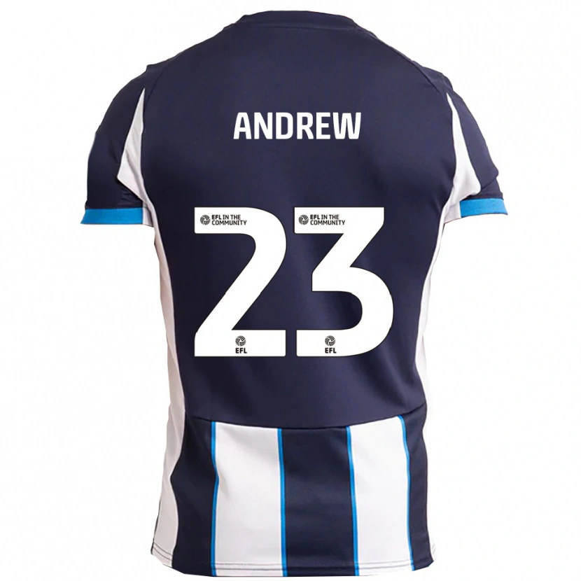 Danxen Niño Camiseta Danny Andrew #23 Blanco Azul Marino 2ª Equipación 2025/26 La Camisa México