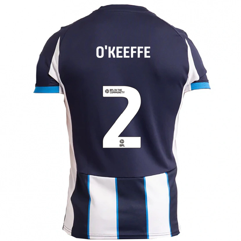 Danxen Niño Camiseta Corey O'keeffe #2 Blanco Azul Marino 2ª Equipación 2025/26 La Camisa México