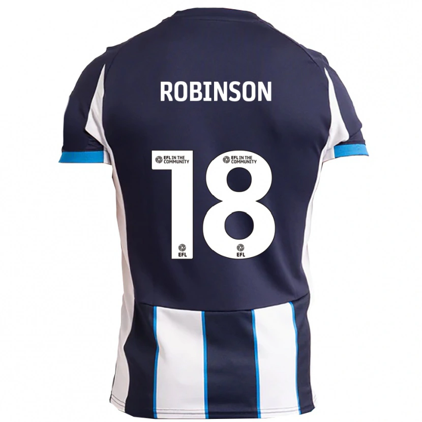 Danxen Niño Camiseta Josh Robinson #18 Blanco Azul Marino 2ª Equipación 2025/26 La Camisa México