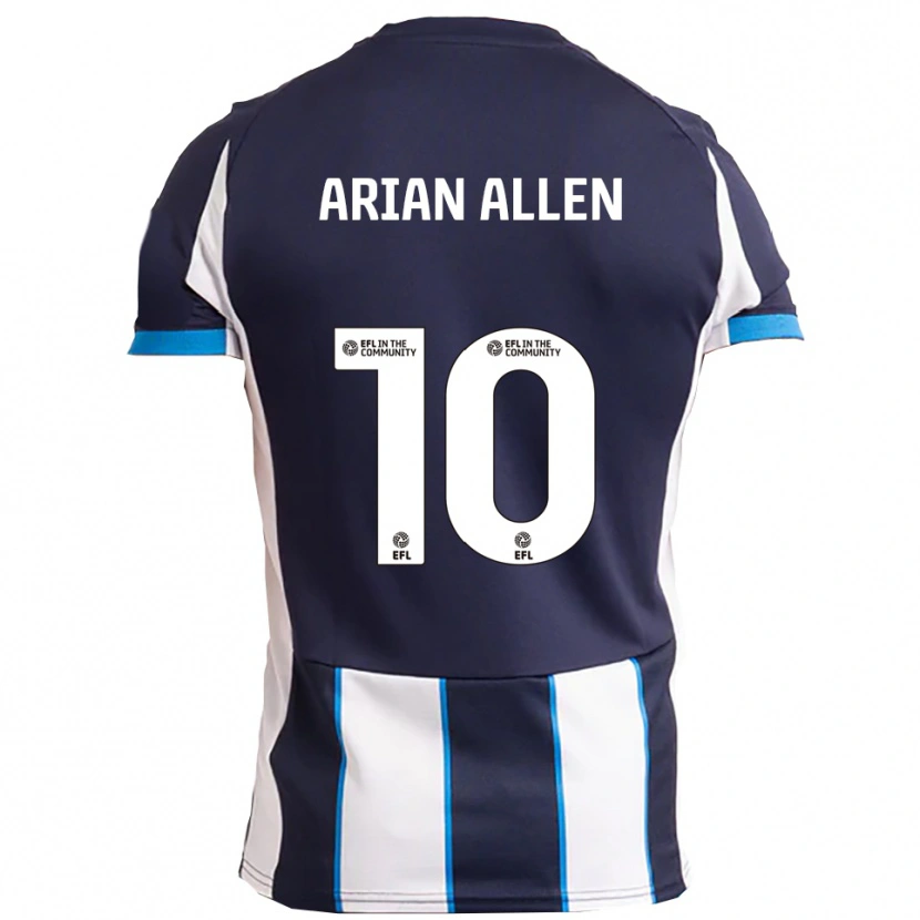 Danxen Niño Camiseta Arian Allen #10 Blanco Azul Marino 2ª Equipación 2025/26 La Camisa México