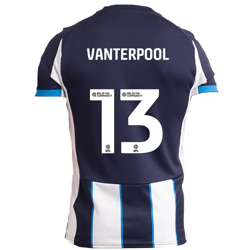 Danxen Niño Camiseta Gabriel Vanterpool #13 Blanco Azul Marino 2ª Equipación 2025/26 La Camisa México