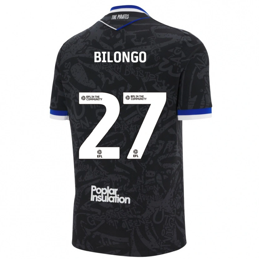 Danxen Niño Camiseta Bryant Bilongo #27 Negro Blanco 2ª Equipación 2025/26 La Camisa México