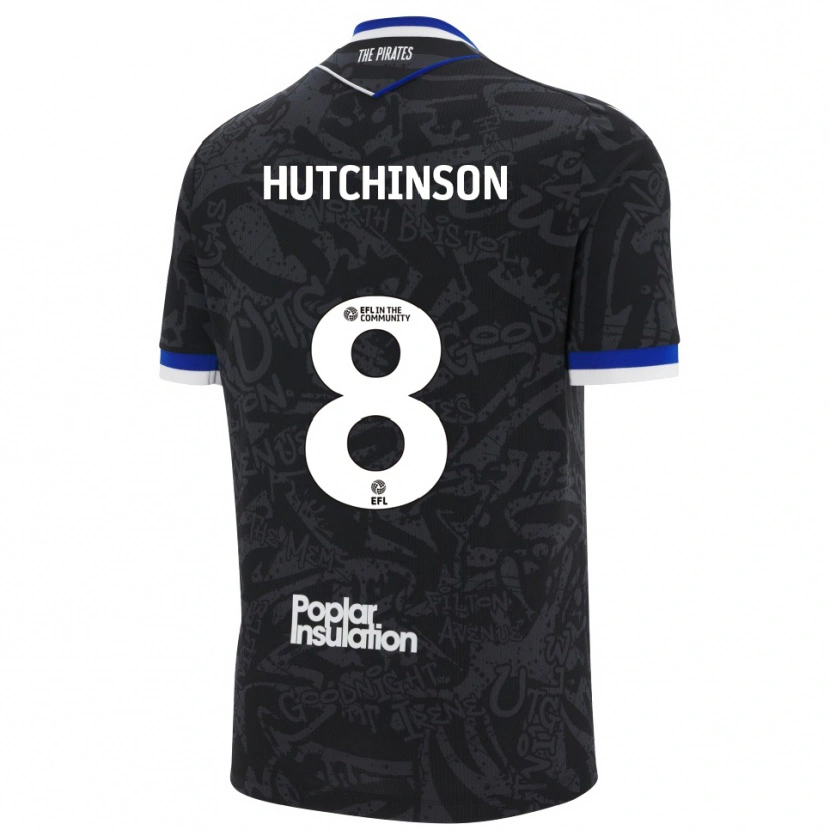 Danxen Niño Camiseta Isaac Hutchinson #8 Negro Blanco 2ª Equipación 2025/26 La Camisa México