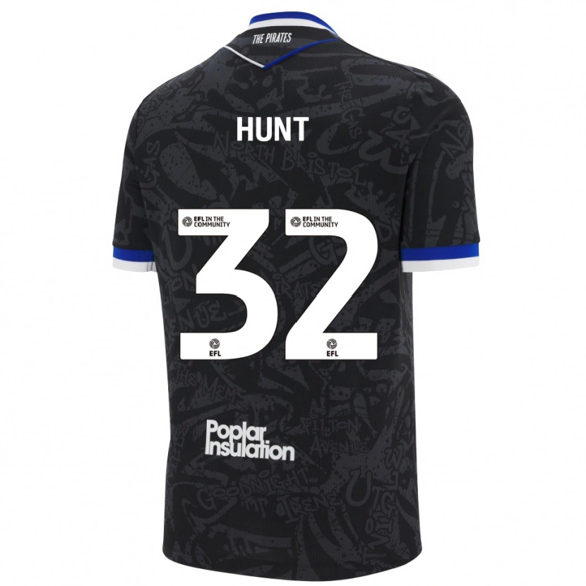 Danxen Niño Camiseta Jack Hunt #32 Negro Blanco 2ª Equipación 2025/26 La Camisa México