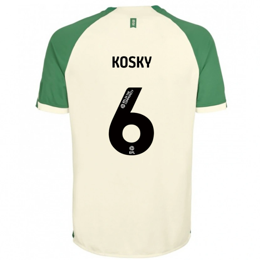 Danxen Niño Camiseta Rachel Kosky #6 Blanco Hueso Verde 2ª Equipación 2025/26 La Camisa México