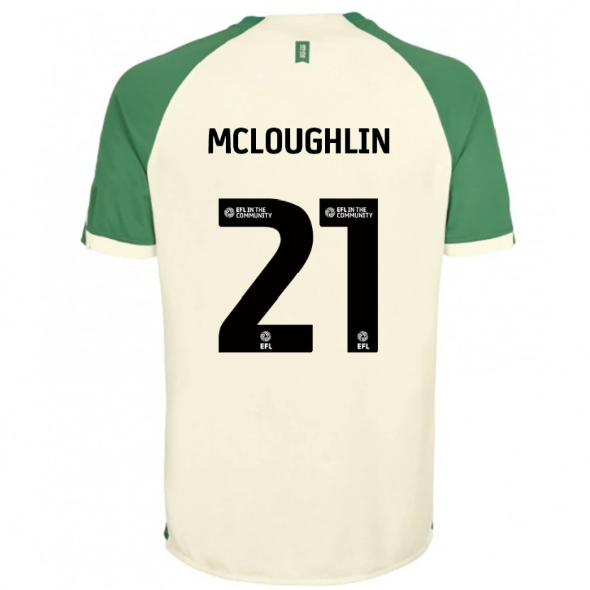 Danxen Niño Camiseta Shane Mcloughlin #21 Blanco Hueso Verde 2ª Equipación 2025/26 La Camisa México