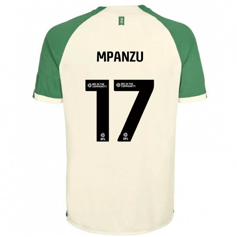 Danxen Niño Camiseta Pelly Ruddock Mpanzu #17 Blanco Hueso Verde 2ª Equipación 2025/26 La Camisa México
