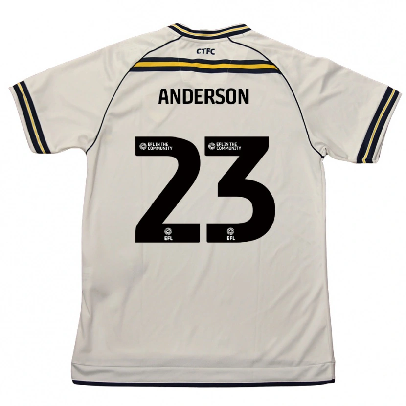 Danxen Niño Camiseta Taine Anderson #23 Blanco Azul Marino 2ª Equipación 2025/26 La Camisa México