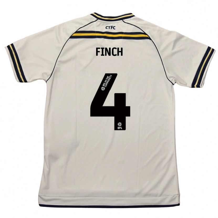 Danxen Niño Camiseta Holly Finch #4 Blanco Azul Marino 2ª Equipación 2025/26 La Camisa México