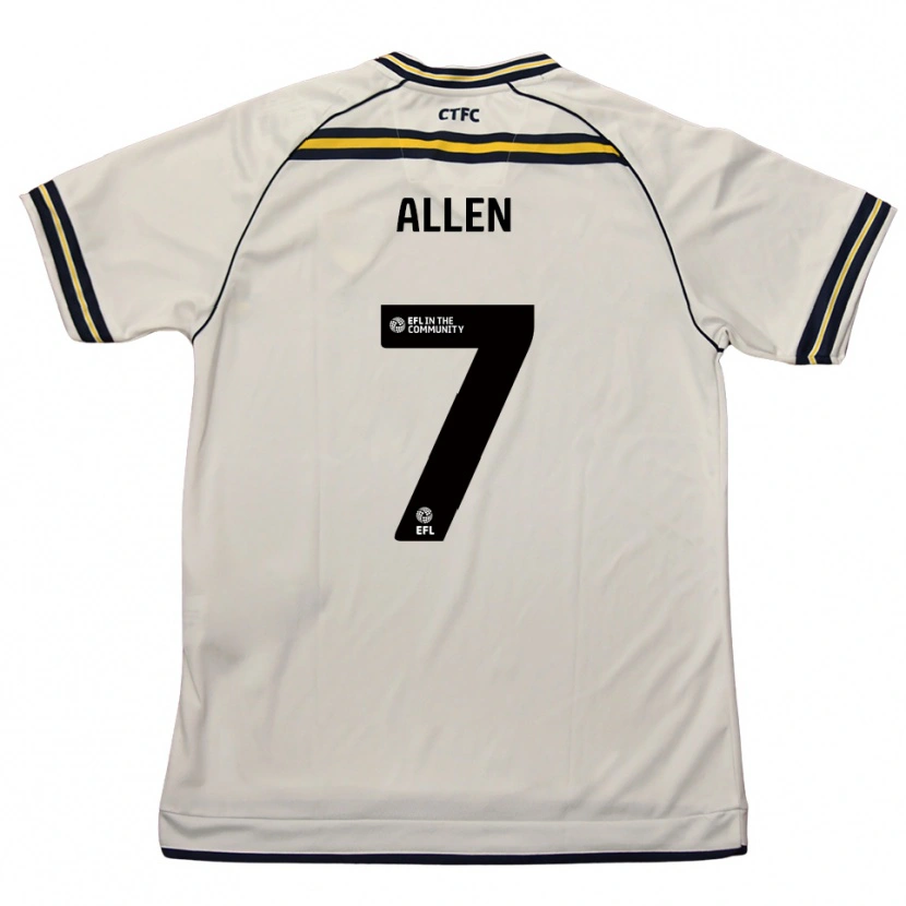 Danxen Niño Camiseta Emily Allen #7 Blanco Azul Marino 2ª Equipación 2025/26 La Camisa México