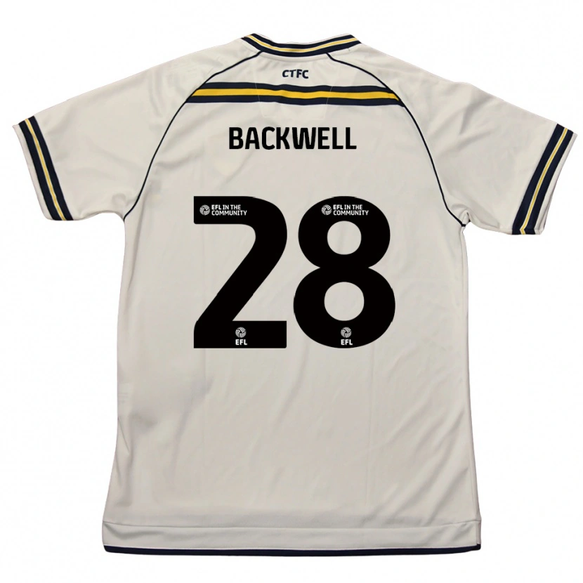 Danxen Niño Camiseta Tommy Backwell #28 Blanco Azul Marino 2ª Equipación 2025/26 La Camisa México
