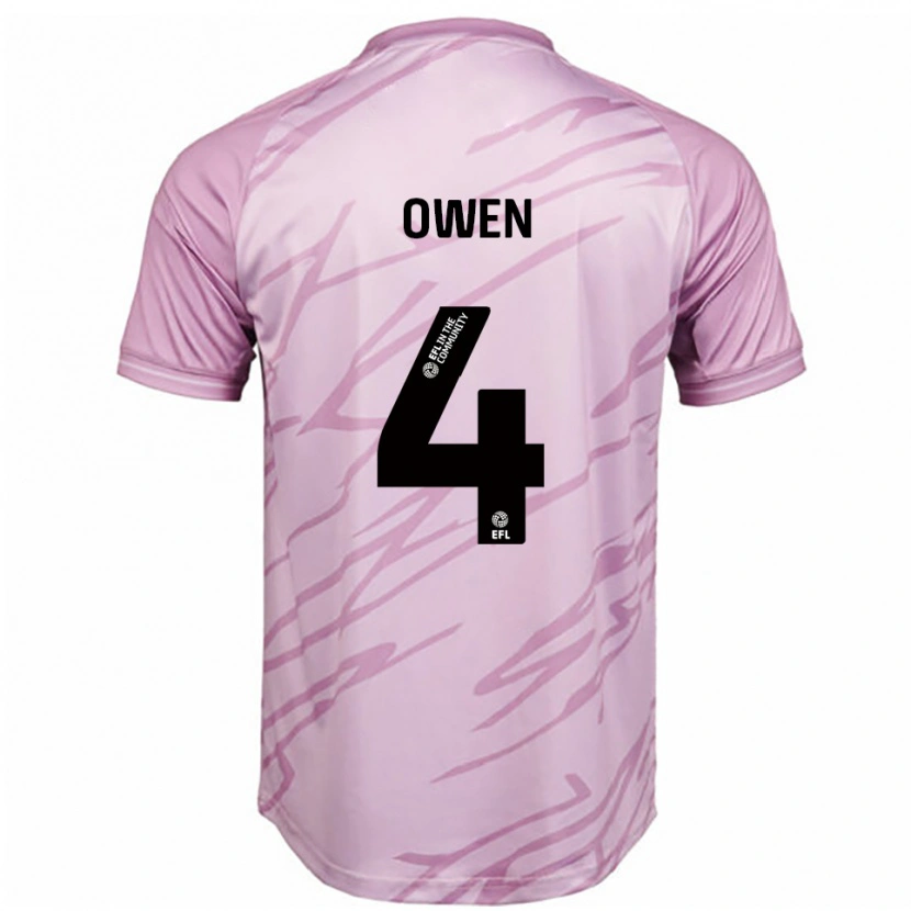 Danxen Niño Camiseta Vikki Owen #4 Rosa Negro 2ª Equipación 2025/26 La Camisa México