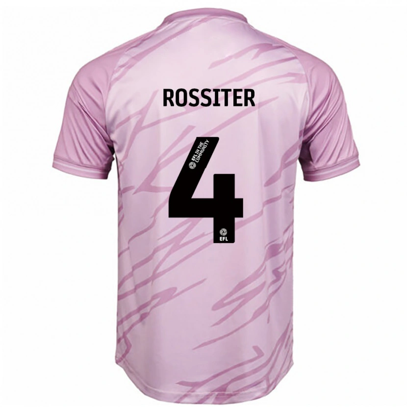 Danxen Niño Camiseta Jordan Rossiter #4 Rosa Negro 2ª Equipación 2025/26 La Camisa México