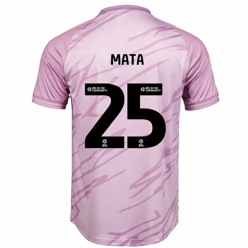 Danxen Niño Camiseta Max Mata #25 Rosa Negro 2ª Equipación 2025/26 La Camisa México