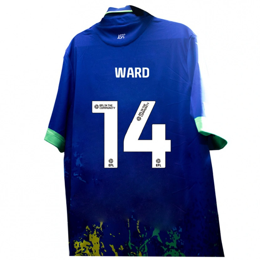 Danxen Niño Camiseta Benn Ward #14 Azul Amarillo 2ª Equipación 2025/26 La Camisa México