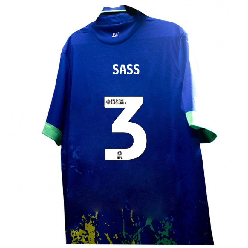 Danxen Niño Camiseta Freddie Sass #3 Azul Amarillo 2ª Equipación 2025/26 La Camisa México