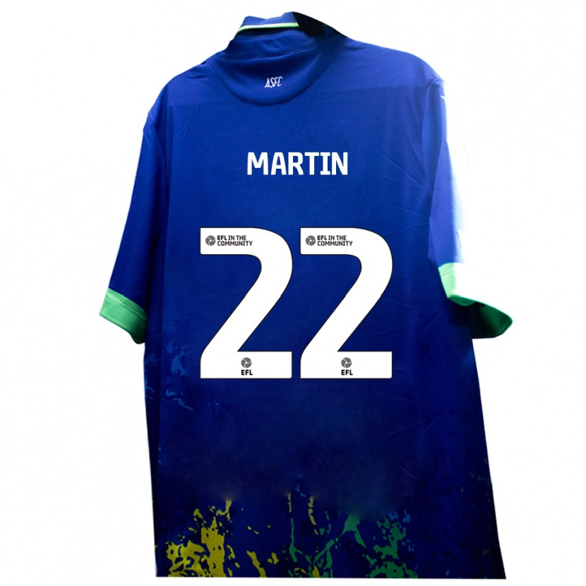 Danxen Niño Camiseta Dan Martin #22 Azul Amarillo 2ª Equipación 2025/26 La Camisa México