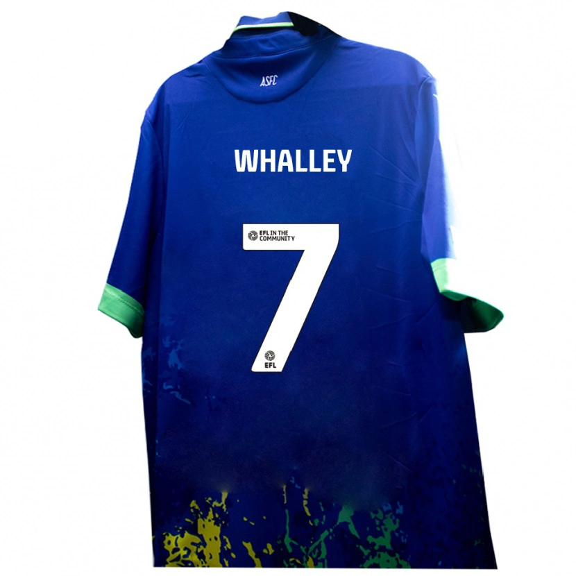 Danxen Niño Camiseta Shaun Whalley #7 Azul Amarillo 2ª Equipación 2025/26 La Camisa México