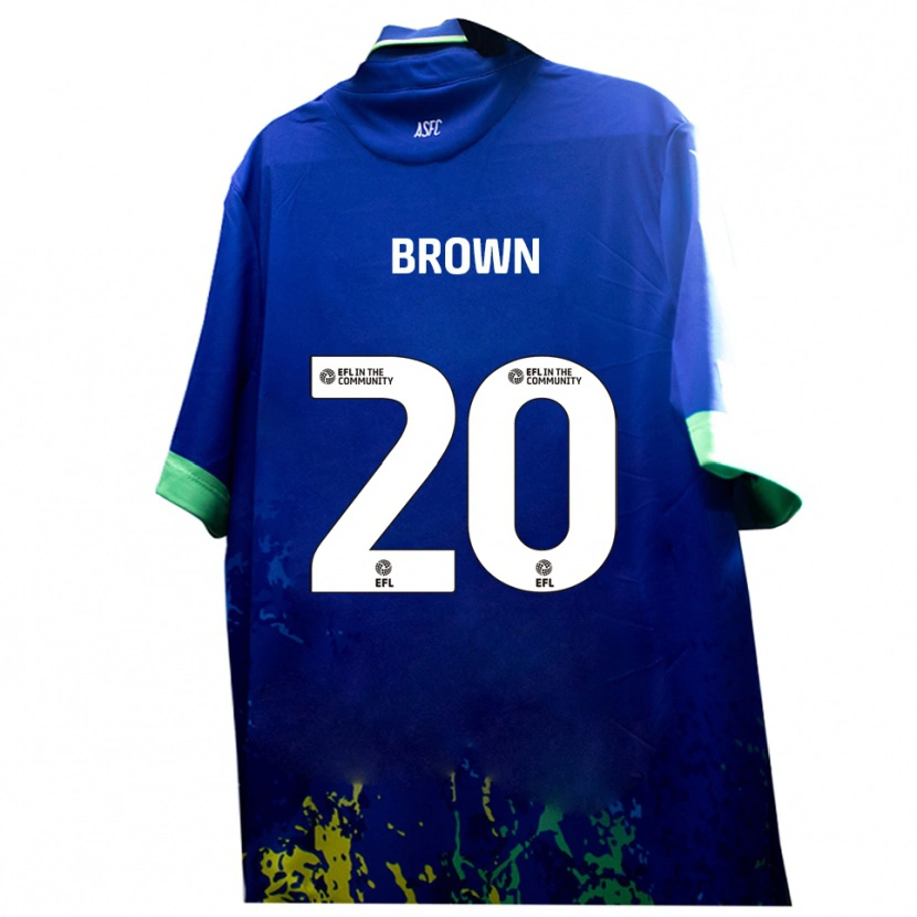 Danxen Niño Camiseta Charlie Brown #20 Azul Amarillo 2ª Equipación 2025/26 La Camisa México