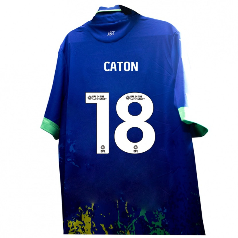Danxen Niño Camiseta Charlie Caton #18 Azul Amarillo 2ª Equipación 2025/26 La Camisa México