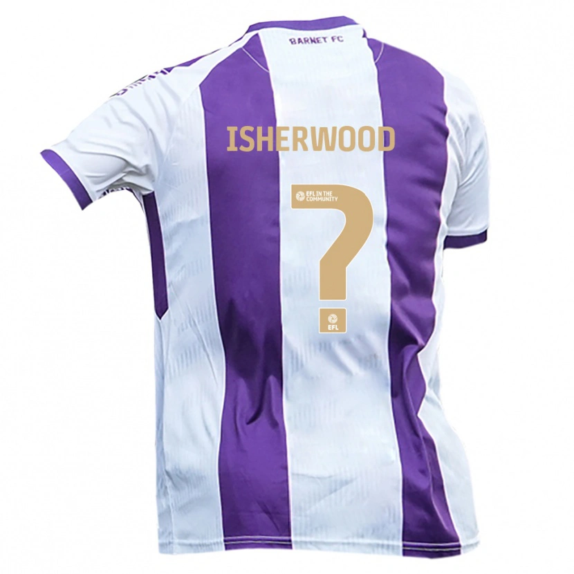 Danxen Niño Camiseta Millie Isherwood #0 Blanco Púrpura 2ª Equipación 2025/26 La Camisa México