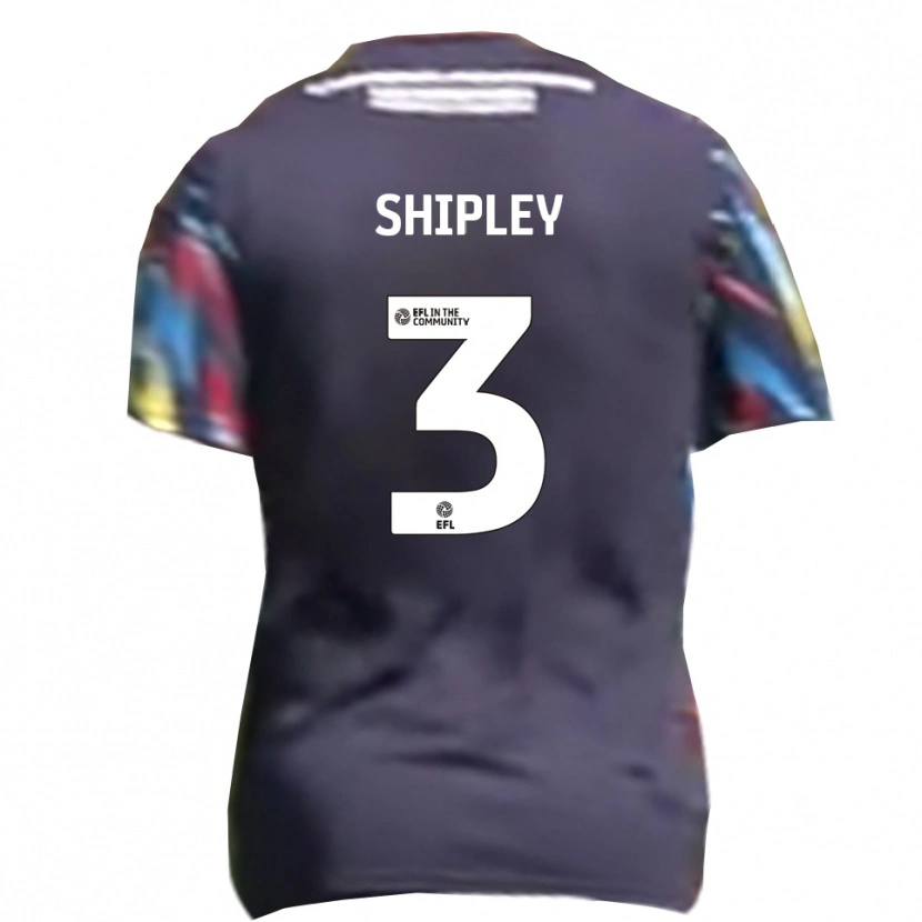 Danxen Niño Camiseta Lewis Shipley #3 Azul Marino Amarillo Rojo 2ª Equipación 2025/26 La Camisa México