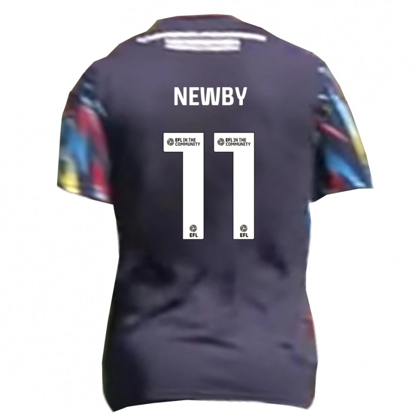Danxen Niño Camiseta Elliot Newby #11 Azul Marino Amarillo Rojo 2ª Equipación 2025/26 La Camisa México