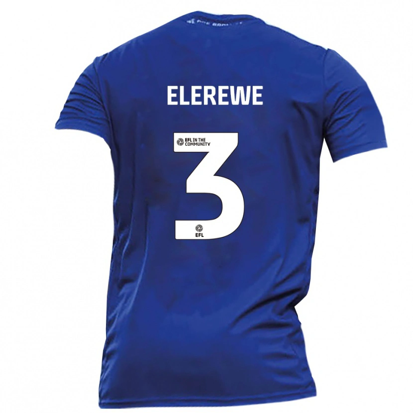 Danxen Niño Camiseta Deji Elerewe #3 Azul Blanco 2ª Equipación 2025/26 La Camisa México