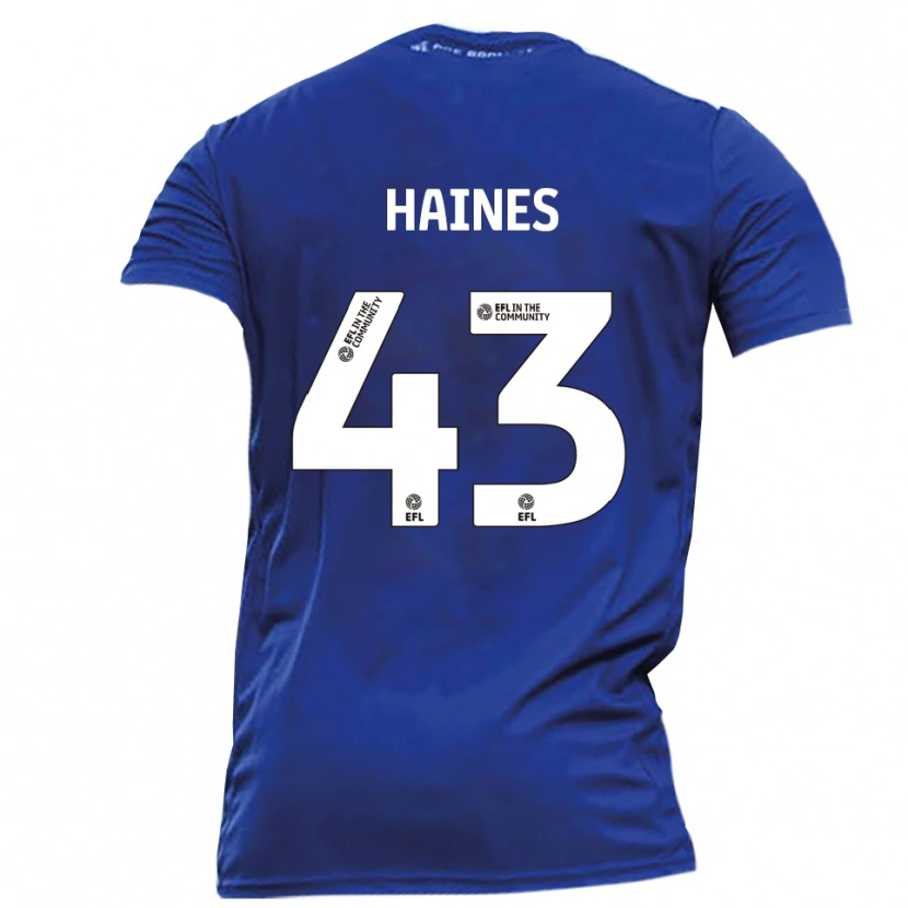 Danxen Niño Camiseta Harry Haines #43 Azul Blanco 2ª Equipación 2025/26 La Camisa México