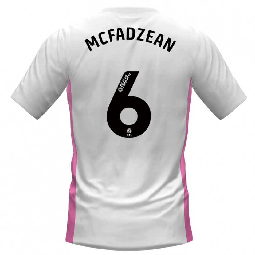Danxen Niño Camiseta Kyle Mcfadzean #6 Blanco Rojo 2ª Equipación 2025/26 La Camisa México