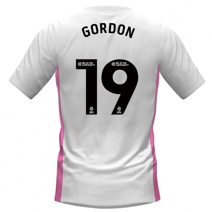 Danxen Niño Camiseta Lewis Gordon #19 Blanco Rojo 2ª Equipación 2025/26 La Camisa México