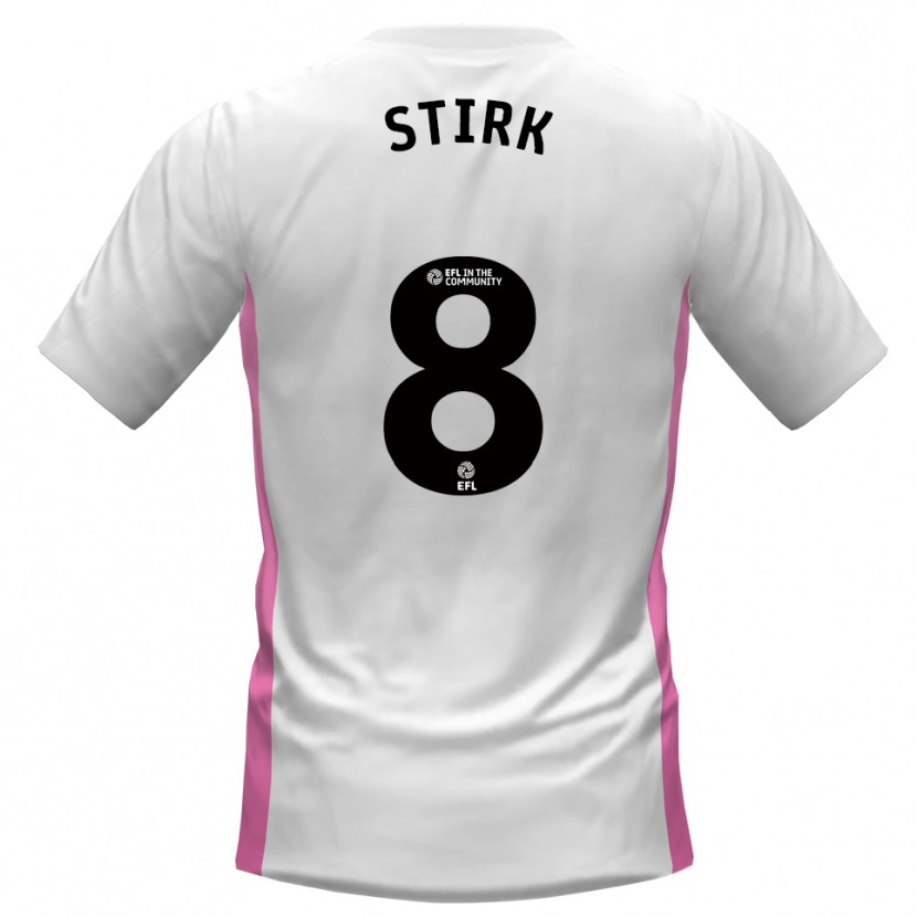 Danxen Niño Camiseta Ryan Stirk #8 Blanco Rojo 2ª Equipación 2025/26 La Camisa México