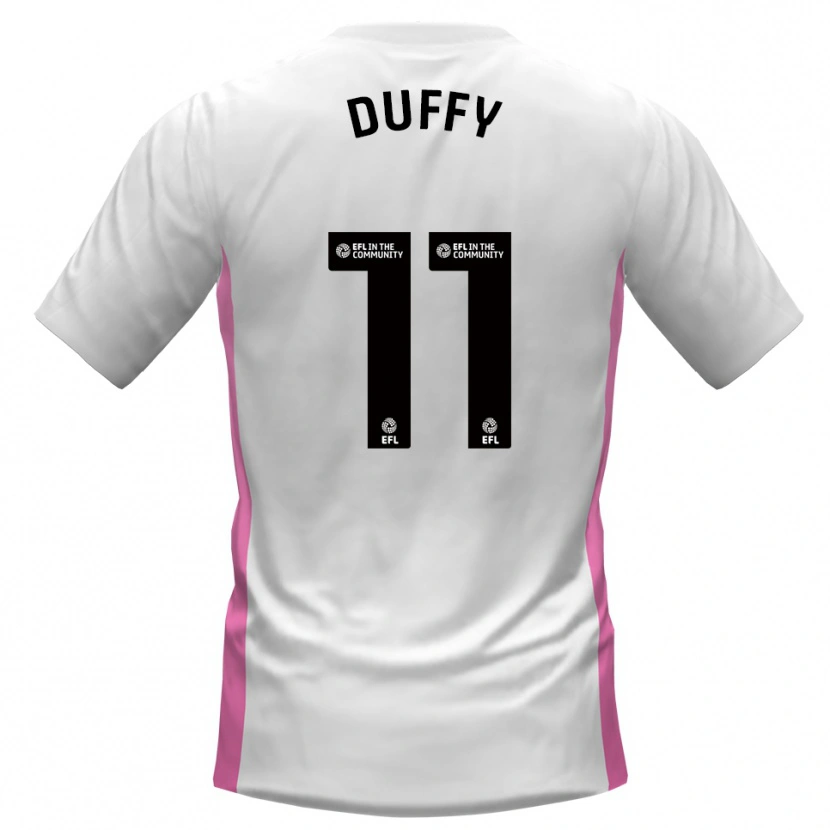 Danxen Niño Camiseta Dylan Duffy #11 Blanco Rojo 2ª Equipación 2025/26 La Camisa México