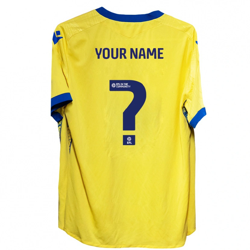 Danxen Niño Camiseta Su Nombre #0 Amarillo Azul 2ª Equipación 2025/26 La Camisa México