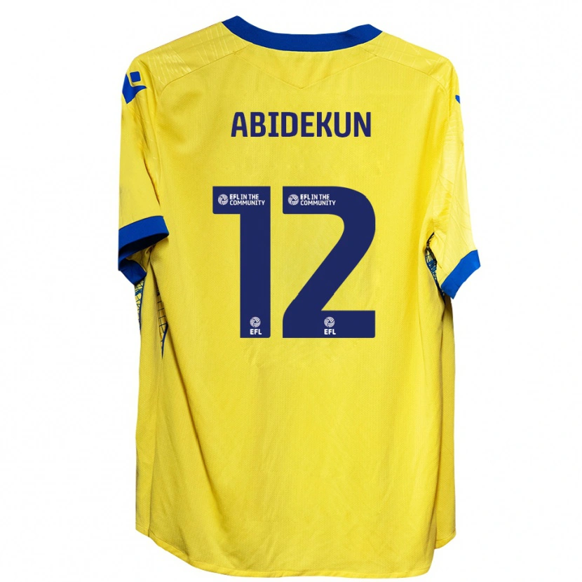 Danxen Niño Camiseta Fela Abidekun #12 Amarillo Azul 2ª Equipación 2025/26 La Camisa México