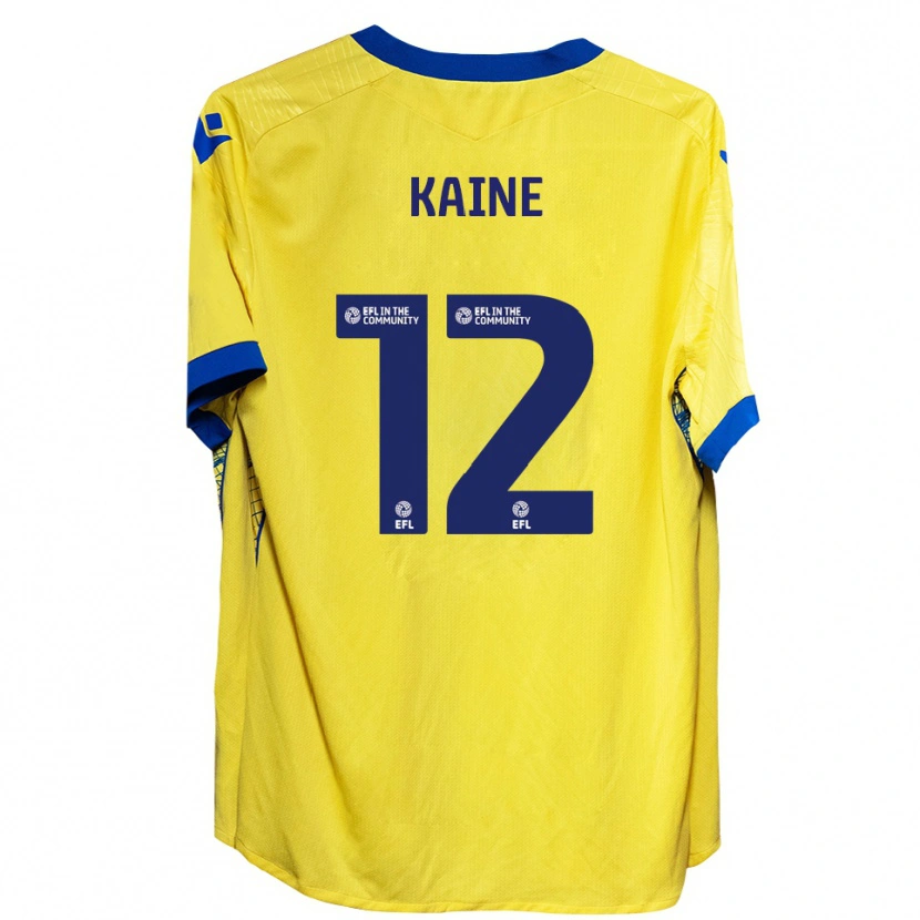 Danxen Niño Camiseta Louise Kaine #12 Amarillo Azul 2ª Equipación 2025/26 La Camisa México