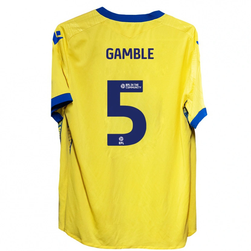 Danxen Niño Camiseta Niamh Gamble #5 Amarillo Azul 2ª Equipación 2025/26 La Camisa México