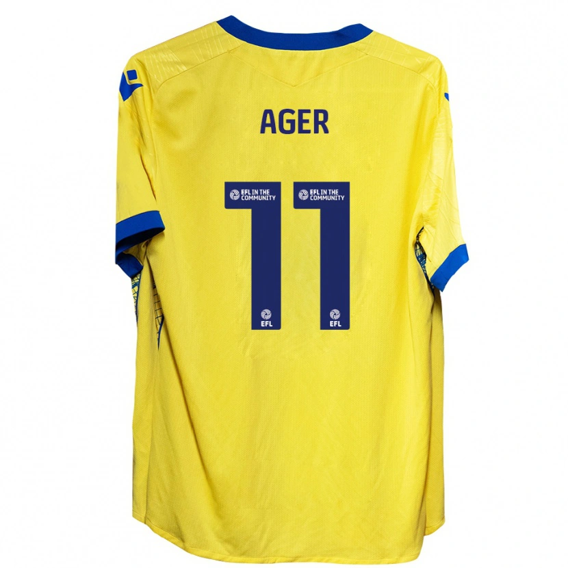 Danxen Niño Camiseta Emily Ager #11 Amarillo Azul 2ª Equipación 2025/26 La Camisa México