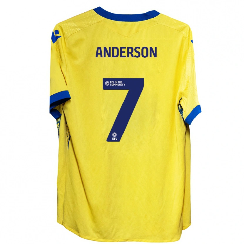 Danxen Niño Camiseta Harry Anderson #7 Amarillo Azul 2ª Equipación 2025/26 La Camisa México