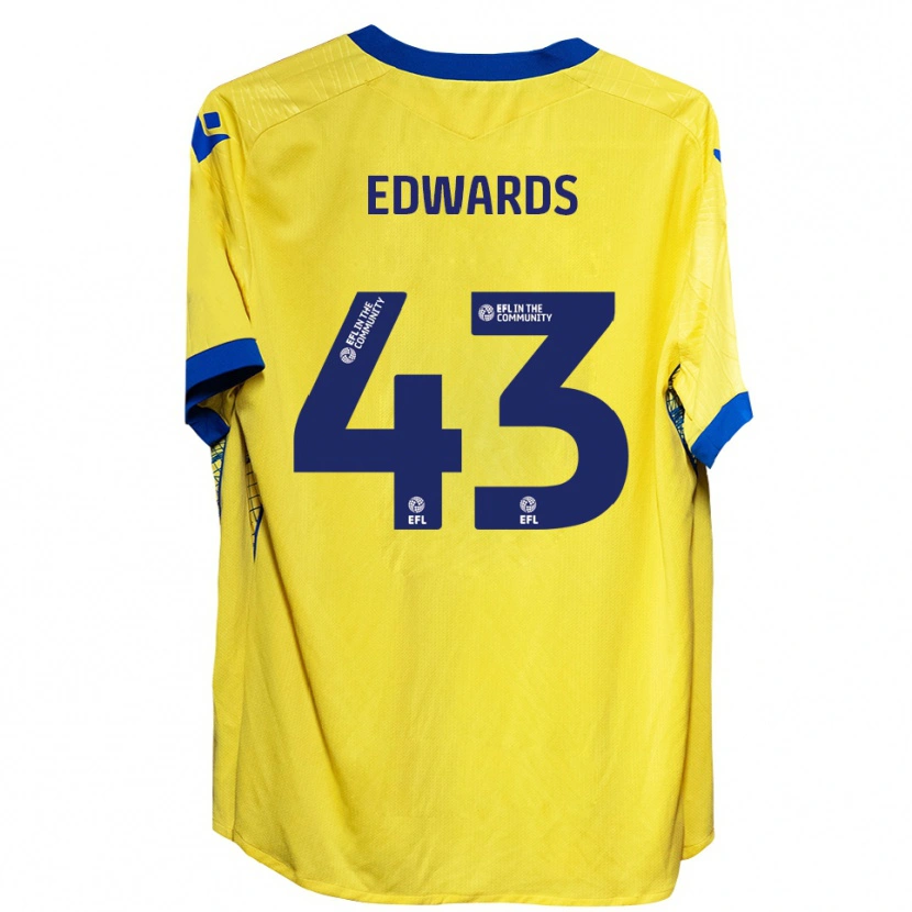 Danxen Niño Camiseta Frankie Edwards #43 Amarillo Azul 2ª Equipación 2025/26 La Camisa México