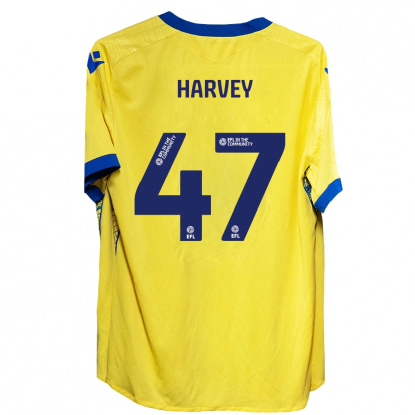 Danxen Niño Camiseta Ronnie Harvey #47 Amarillo Azul 2ª Equipación 2025/26 La Camisa México
