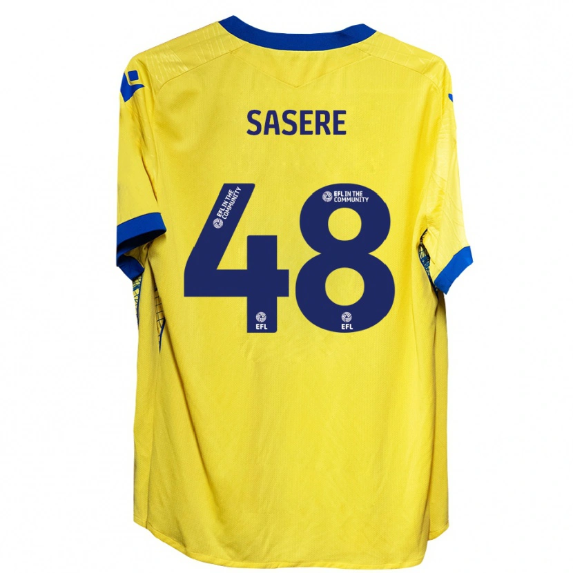 Danxen Niño Camiseta James Sasere #48 Amarillo Azul 2ª Equipación 2025/26 La Camisa México