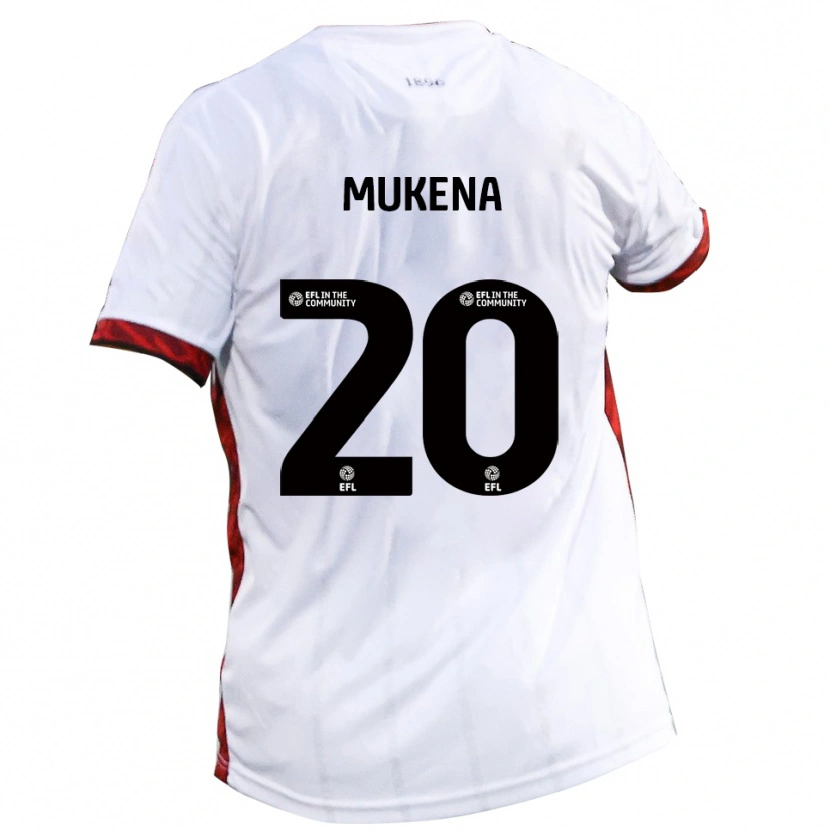 Danxen Niño Camiseta Joy Mukena #20 Blanco Rojo Negro 2ª Equipación 2025/26 La Camisa México