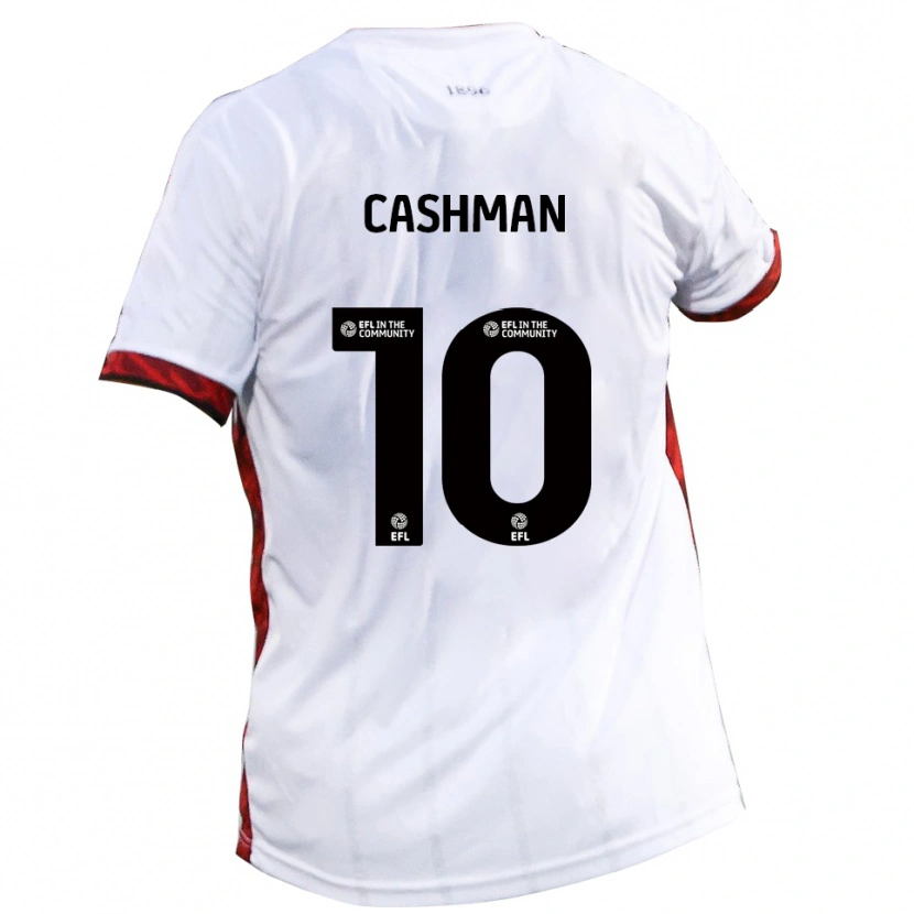 Danxen Niño Camiseta Danny Cashman #10 Blanco Rojo Negro 2ª Equipación 2025/26 La Camisa México